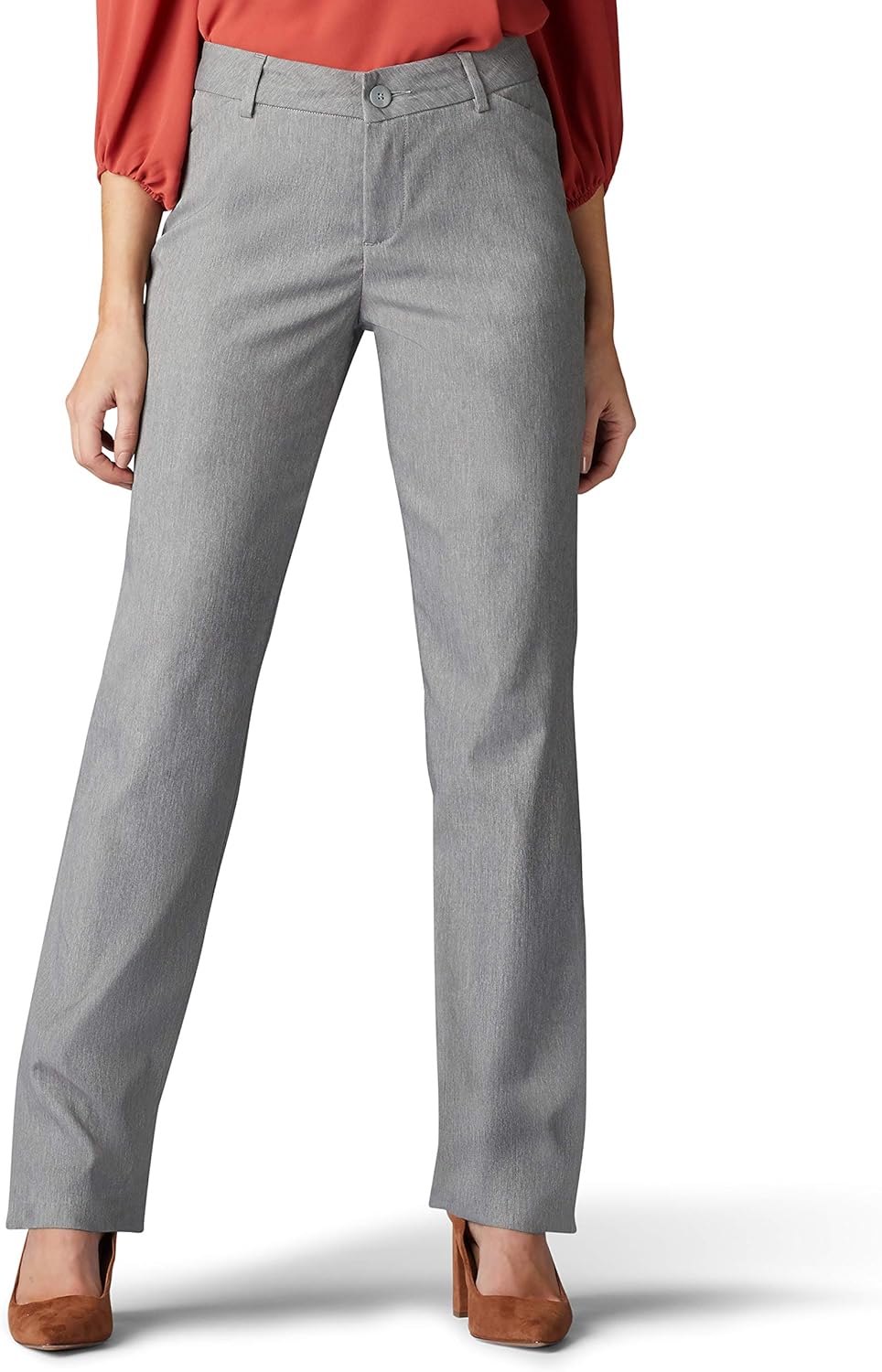 Lee Women's Wrinkle Free Relaxed Fit Straight Leg Pant