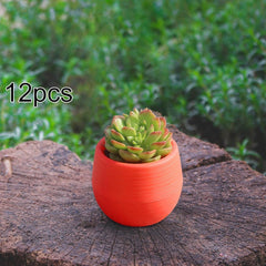 MYCENSE 12 Pieces Small Flower Pots Plant Pots Planters Containers for Windowsill, Balcony, Indoor Outdoor Plants, Patio Decoration, Red