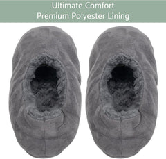 Solid Tone Mens Plush Lined Cozy Non Slip Indoor Soft Slipper