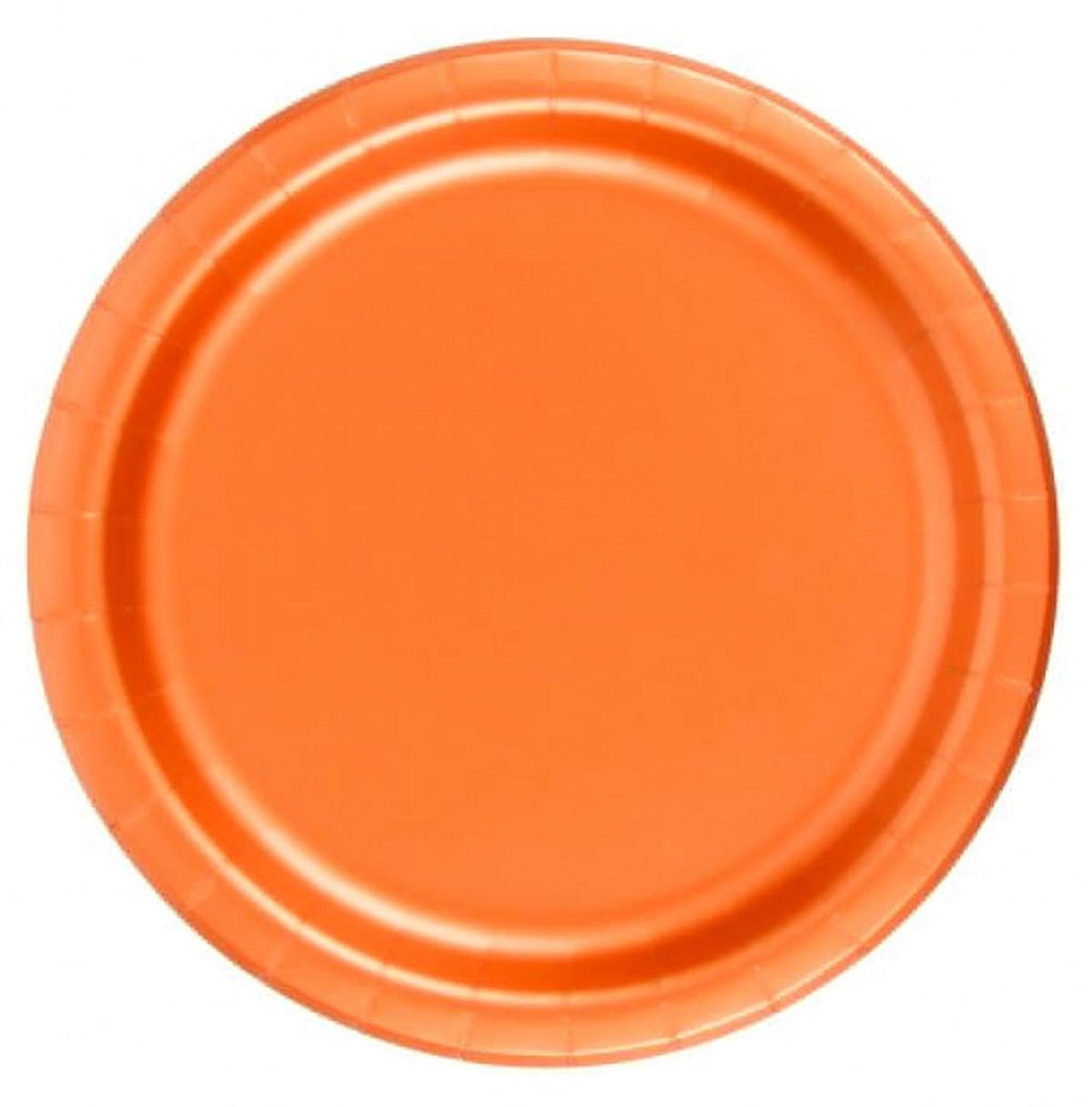24 Plates 7" Paper Dessert Plates Wax Coated - Orange