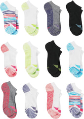 Hanes Girls Fashion Ankle Socks, Patterned Soft Socks, 12-Pack
