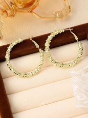 1 Pair Gold Hoop Earrings for Women, Fashion Accessories, Chunky Jewelry Set, Trendy Earrings for Women, Gold Plated Earrings, Cute Earring for Any Occasion(Golden)