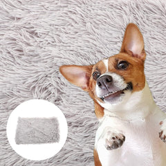 balacoo 2pcs Plush Pet Mat Double Warm Cushion for Dogs and Cats Soft Crate Bed for Fall Use Comfortable Throw Rug for