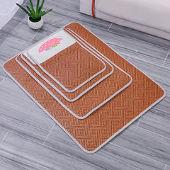 Cooling pad,Breathable Mat Woven Rattan Pad for Dog and Cats Comfortable Bed Cushions with Option Size Easy to