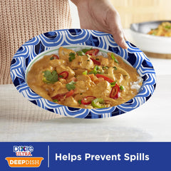 Dixie Ultra, Deep Dish Paper Plates, 28 Oz, 18 Count, Heavy Duty, Microwave-Safe, Soak-Proof, Cut Resistant, Disposable Plates For Heavy, Messy Meals