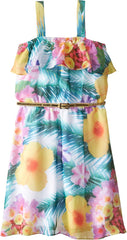 Girls' Printed Ruffle Top Dress