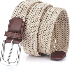 Braided Web Belt Elastic Woven Belt Stretch Belt Men Fabric Golf Belt Cloth Work Belt Casual Jeans Belt Hunting Pants Belt