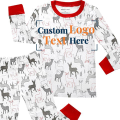 Boys Girls Cotton Christmas Pajamas Set Kids PJS Toddler Sleepwear