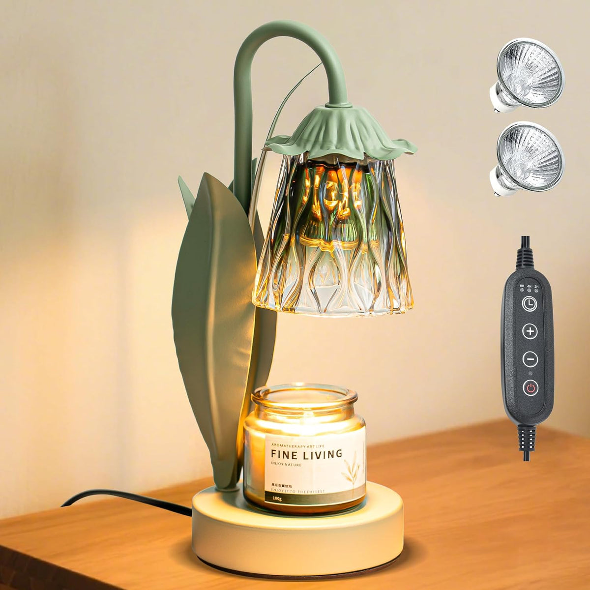 Scented Candle Heat Lamp,Birthday Gift for Women Mom,Candles Heater Lamp with Timer Dimmer Adjustable Height Wax Warmer Wax Fuse Warm House Gift New Home Bedroom Office Decoration