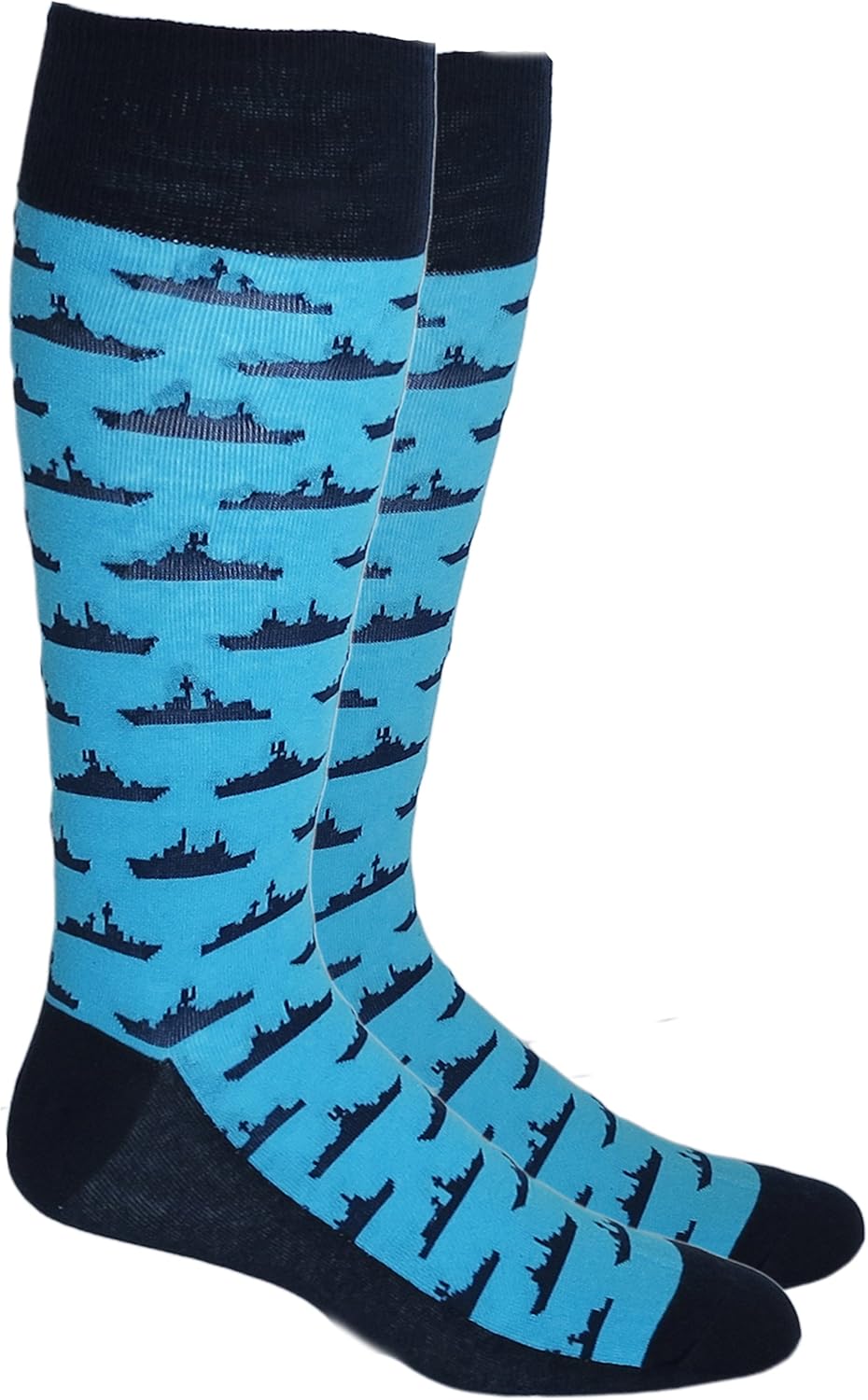 vangobeauty Men's Dress Socks Navy Warship Size 8-13