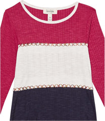 Speechless Girls' Long Sleeve Knit Rib Top