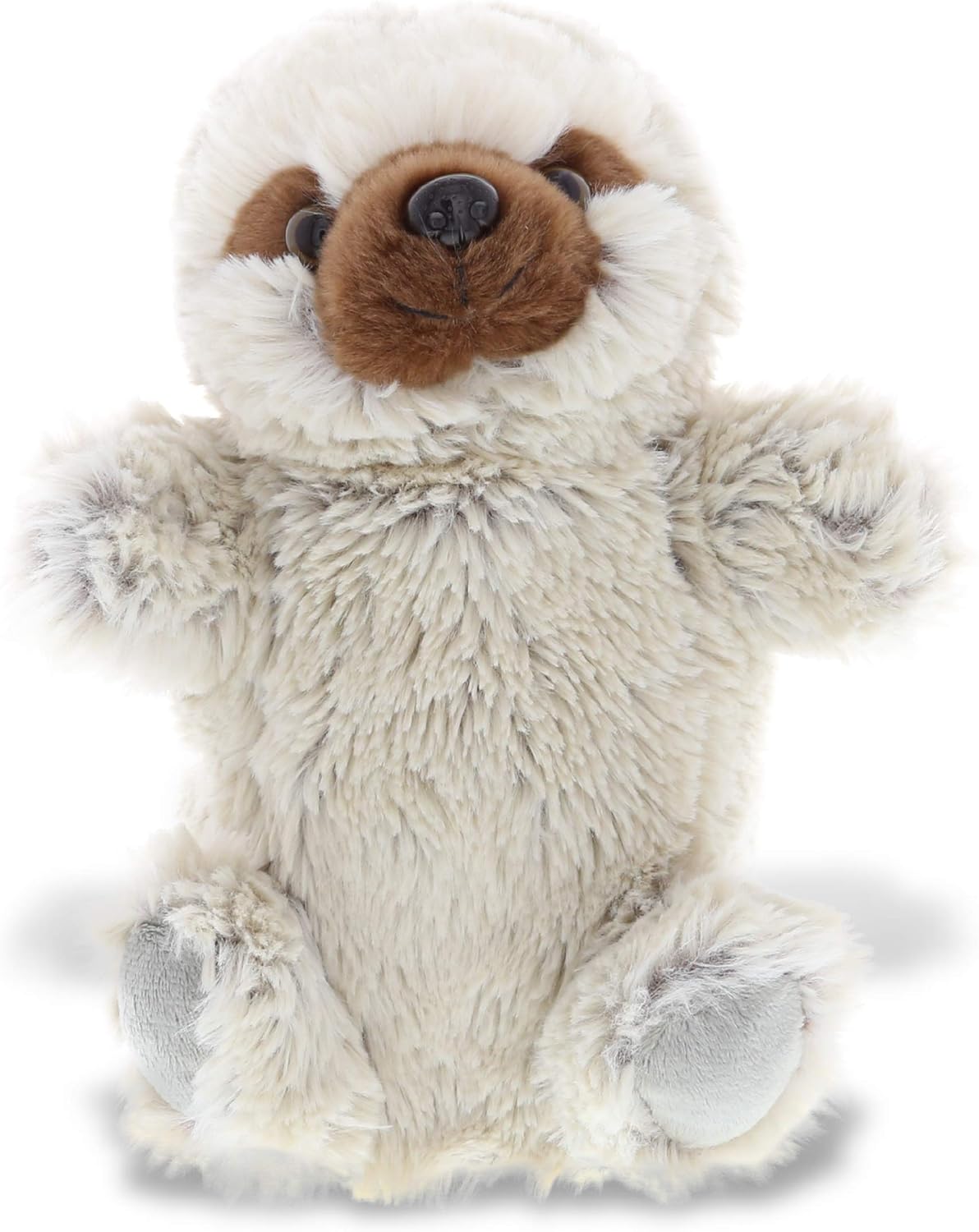 DolliBu Sloth Plush Hand Puppet - Super Soft Stuffed Animal Sloth Puppet Toy for Kids, Educational Cute Plush Puppets for Teaching, Games, and Shows