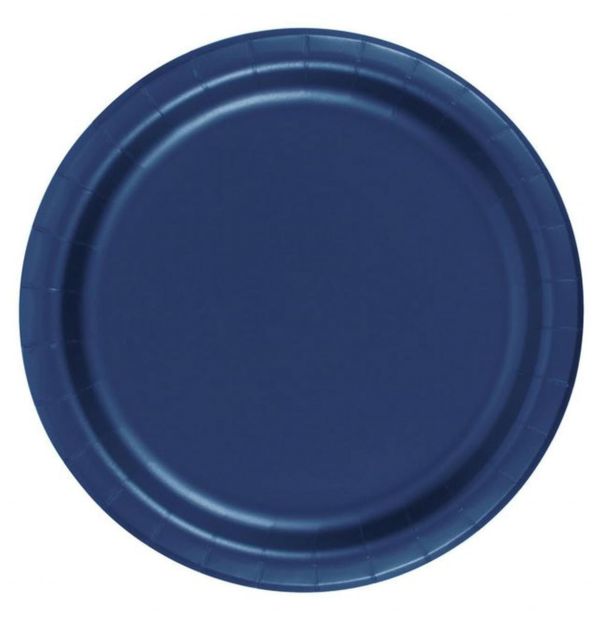 24 Plates 7" Paper Dessert Plates Wax Coated - Navy Blue