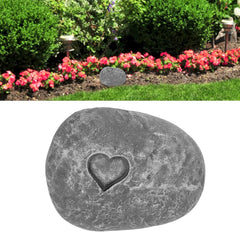 TOPINCN Pet Memorial Stone, Memorials Funerary Dogs DIY Cat Dog Grave Marker Lettering Simulation Pebbles Indoor Outdoor Backyard Pet Tombstone (Love Stone Grey)