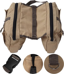 Dog Backpack, Backpack for Dogs to Wear Dog Backpack for Medium Large Dogs Dog Saddle Bag for Dogs to Wear Dog Backpack Harness with Side Pockets for Hiking Walking Training