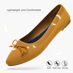 Shupua Women's Flats Black Flats Shoes Pointed Toe Ballet Flats Comfortable Bow Girls Flats Dressy