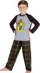 Harry Potter Pajamas Little And Big Boys' Raglan Shirt And Pants Sleepwear Set- (Gryffindor, Large, 10/12)