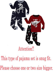 KikizYe Little Big Boys Girls Pajamas Set Kids PJs 100% Cotton Sleepwear