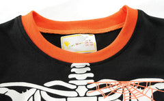 DDSOL Kids Pajamas For Boys Skeleton Glow-in-The-Dark Cotton Sleepwear Toddler Clothes Halloween Pumpkin Outfit
