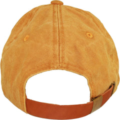 Premium Plain Cotton Cap Vintage Heavy Washed Dad Hat Adjustable PU LeatherStrap