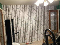 Birch Tree Peel & Stick Shiplap Black/White Removable Wallpaper - Self Adhesive, Waterproof & Shelf Liner - Home Decoration - 17.7" x 118"