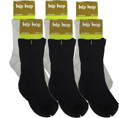 Little Boys Ribbed Crew Cotton Dress Socks 6-Pack