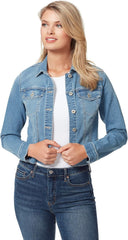 Jessica Simpson Womens Plus Denim Stretch Denim Jacket