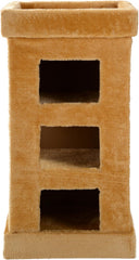 Mool Deluxe Rectangular Fun Cat Scratching Tree/Post Hideaway with Viewing Platform/Bed, 74 cm, Golden Sand