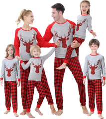 Benaive Matching Family Christmas Pajamas Set Boys Girls Holiday Pjs for Women Men Sleepwear