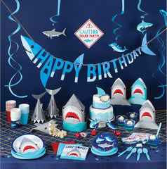 Shark Party Paper Plates, 8 ct