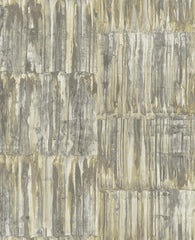 A-Street Prints 2540-24065 Patina Panels Yellow Metal Wallpaper Patina Panels Metal Wallpaper