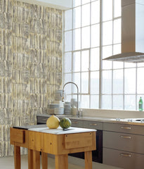 A-Street Prints 2540-24065 Patina Panels Yellow Metal Wallpaper Patina Panels Metal Wallpaper