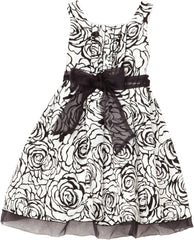 Little Girls' Sweet Heart Rose Printed Woven Dress