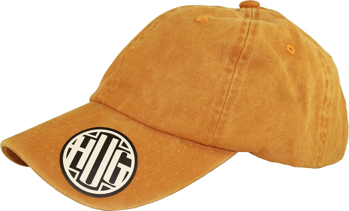 Premium Plain Cotton Cap Vintage Heavy Washed Dad Hat Adjustable PU LeatherStrap