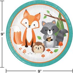Wild One Woodland Paper Plates, 8 ct, Multicolor