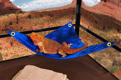 Hammock for Bearded Dragons, Starry Night fabric with suction cup hooks