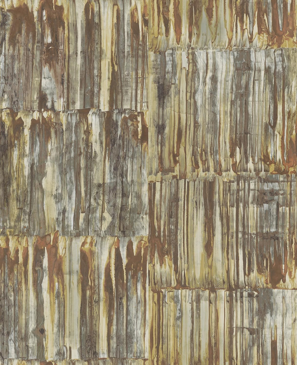 A-Street Prints 2540-24065 Patina Panels Yellow Metal Wallpaper Patina Panels Metal Wallpaper