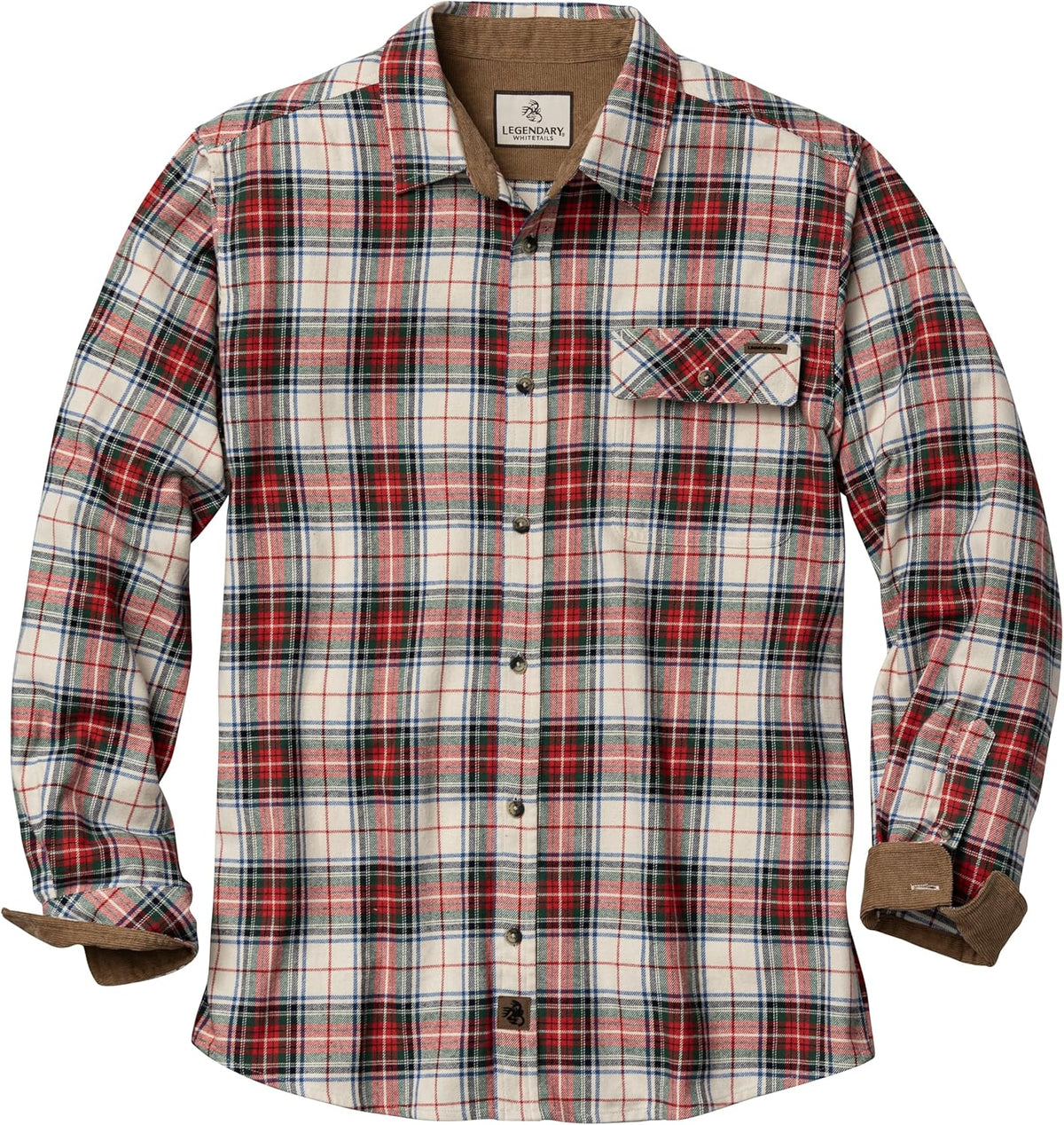 Legendary Whitetails Men's Flannel Shirt Long Sleeve Button Down 100% Cotton