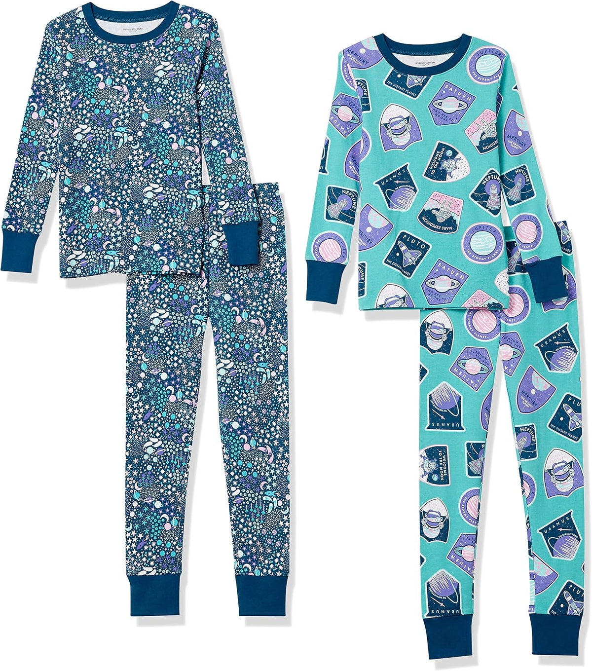 Amazon Essentials Unisex Babies, Toddlers and Kids' Snug-Fit Cotton Pajama Sleepwear Sets