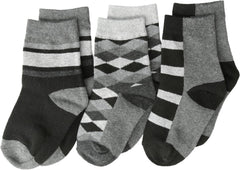 Jefferies Socks Boy's Argyle Stripe Crew 3 Pair Pack
